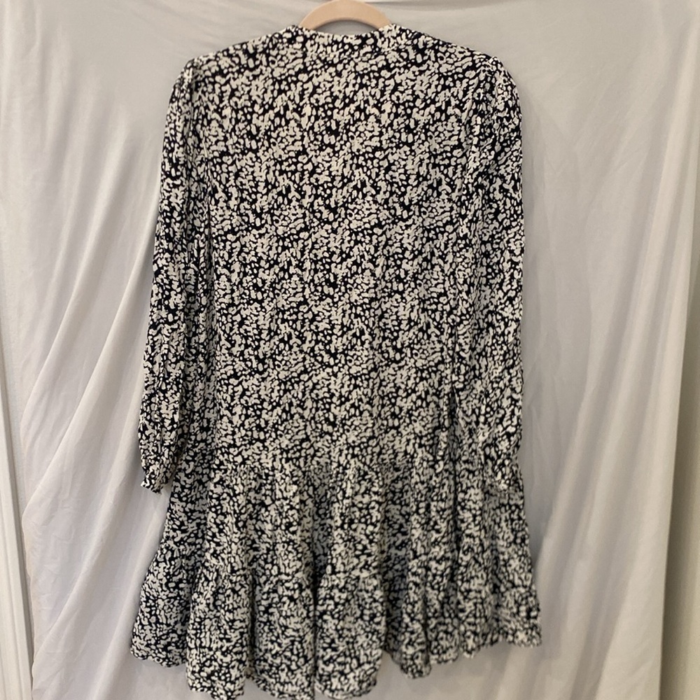 Zara Black & White Ruffle Mini Dress Size small - Picture 5 of 5